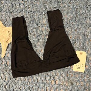 SOLD!! Billabong Sol Searcher Plunge Bikini Top Black Sz Medium TOP ONLY